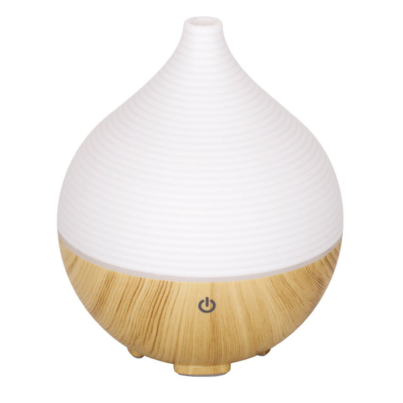 Yminigo KJR-135 Wood Grain Aroma Diffuser – 160ml with 7-Color LED, Touch Control & Auto Shut-Off