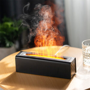 Yminigo DQ711 3D Simulated Flame Aroma Diffuser – 150ml Humidifier with 7-Color Lights & Timer