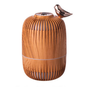 Yminigo Dream Bird Wood Grain Humidifier – 280ml with 7-Color Gradient, Timer & Large Mist Output